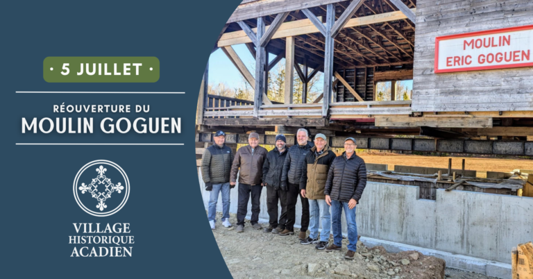 Cover moulin Goguen FR | Village Historique Acadien