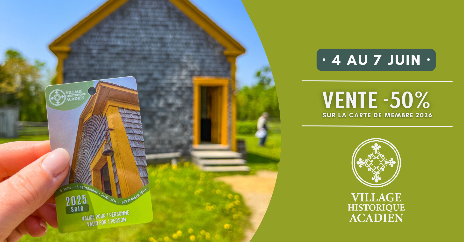 Vente 50 rabais FR | Village Historique Acadien